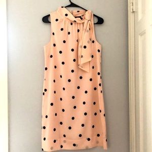 Blush colored Ann Taylor polka dot dress 🎀